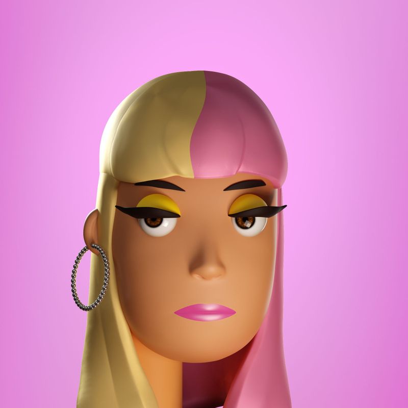 Nft 3D RapPunk #04 - Nicki Minaj