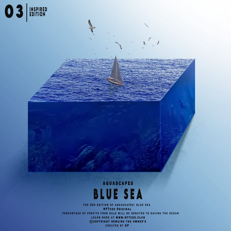 Nft Aquascapes #3 - Blue Sea