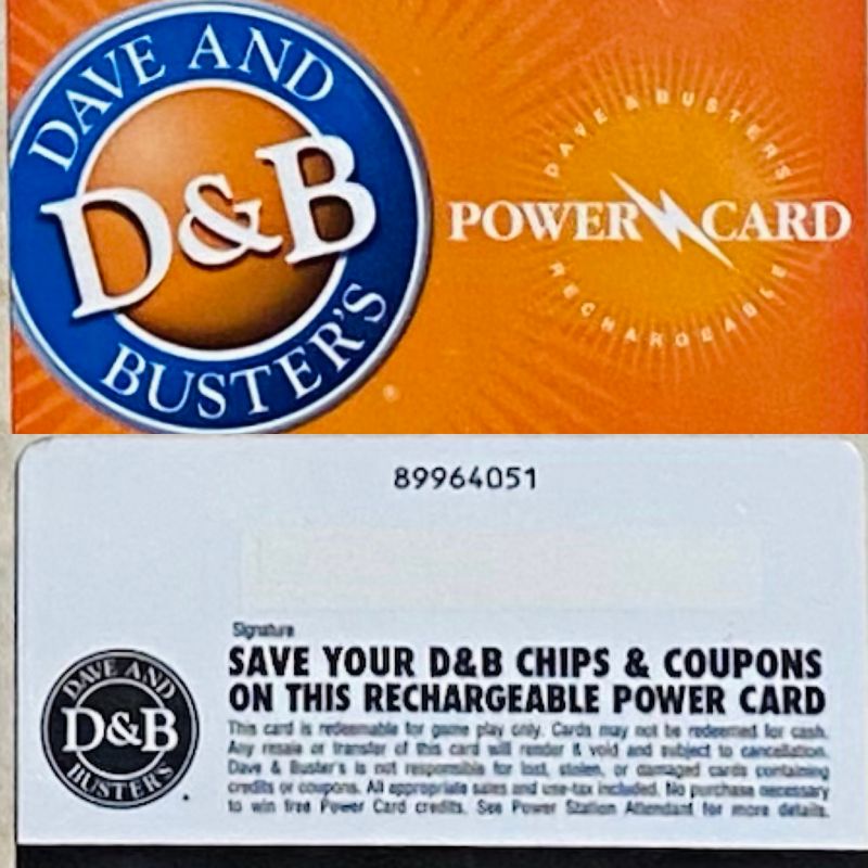 Nft Dave And Buster’s Power Card