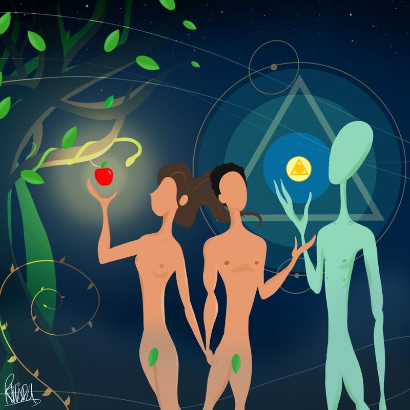 Nft Adam, Eve & the Visitor 1/1