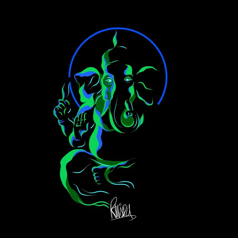 Nft Neon Ganesha #3