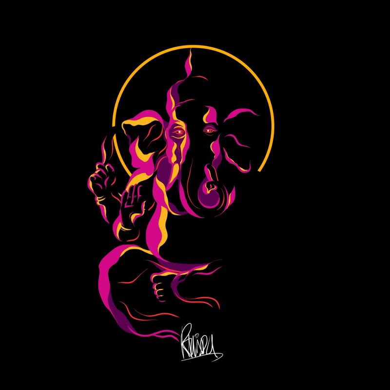 Nft Neon Ganesha #4