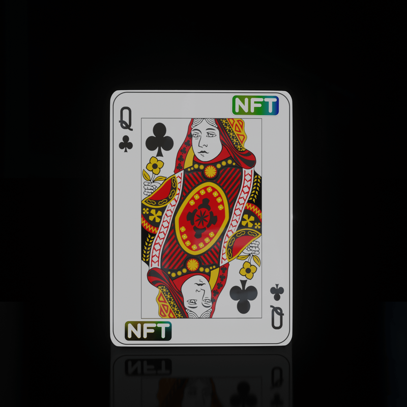 Nft Playing Cards - Queen Clubs