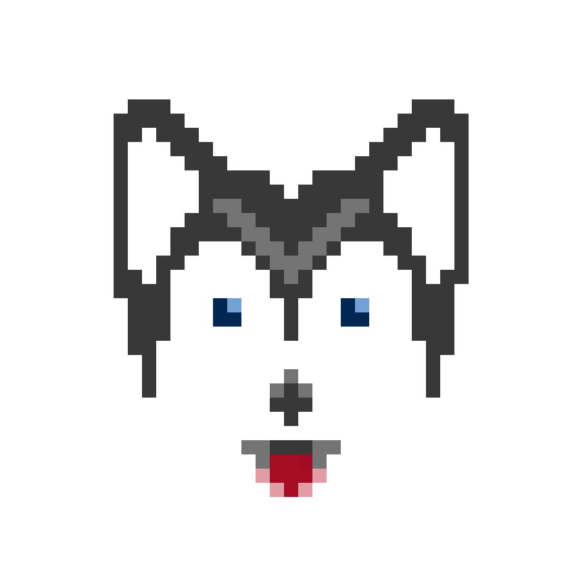 Nft PixelPups #01 Grey Husky