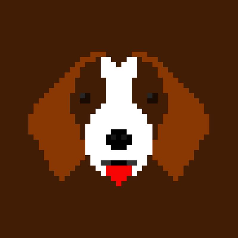 Nft PixelPups #7 Red Beagle
