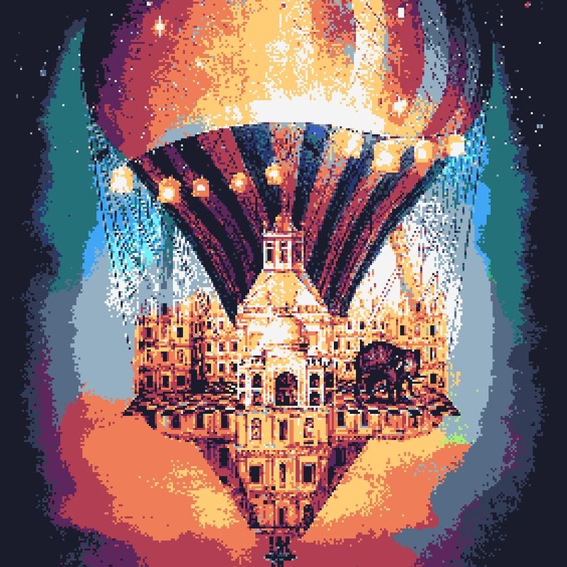 Nft The flying palace pixel art #2