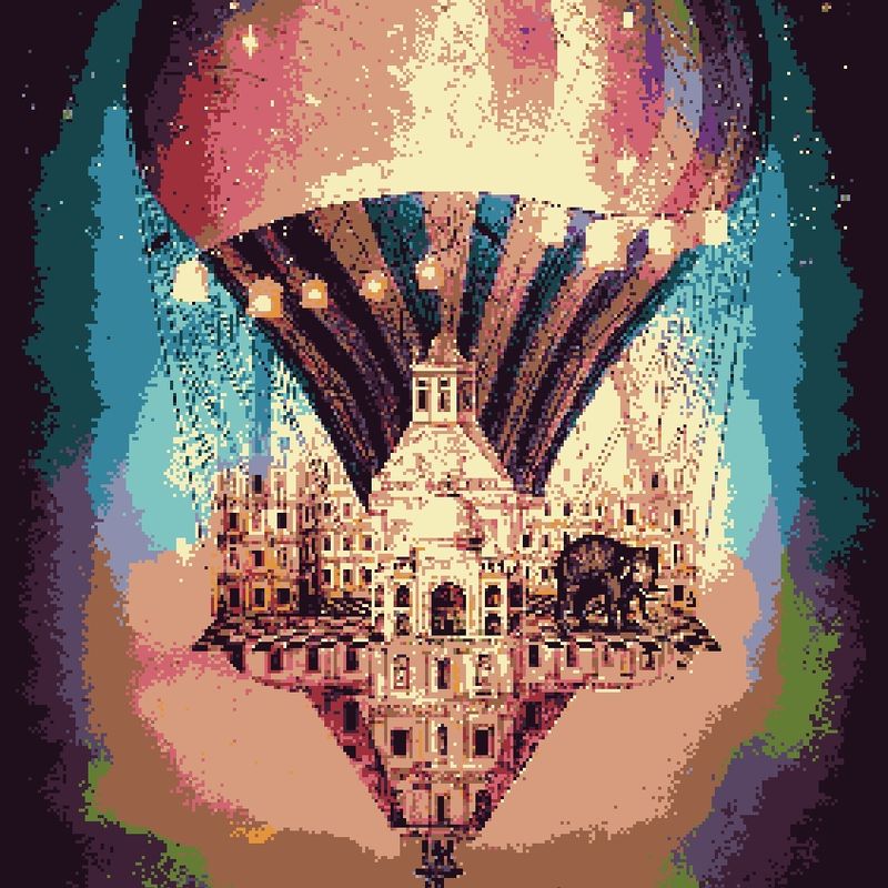 Nft The flying palace pixel art #3