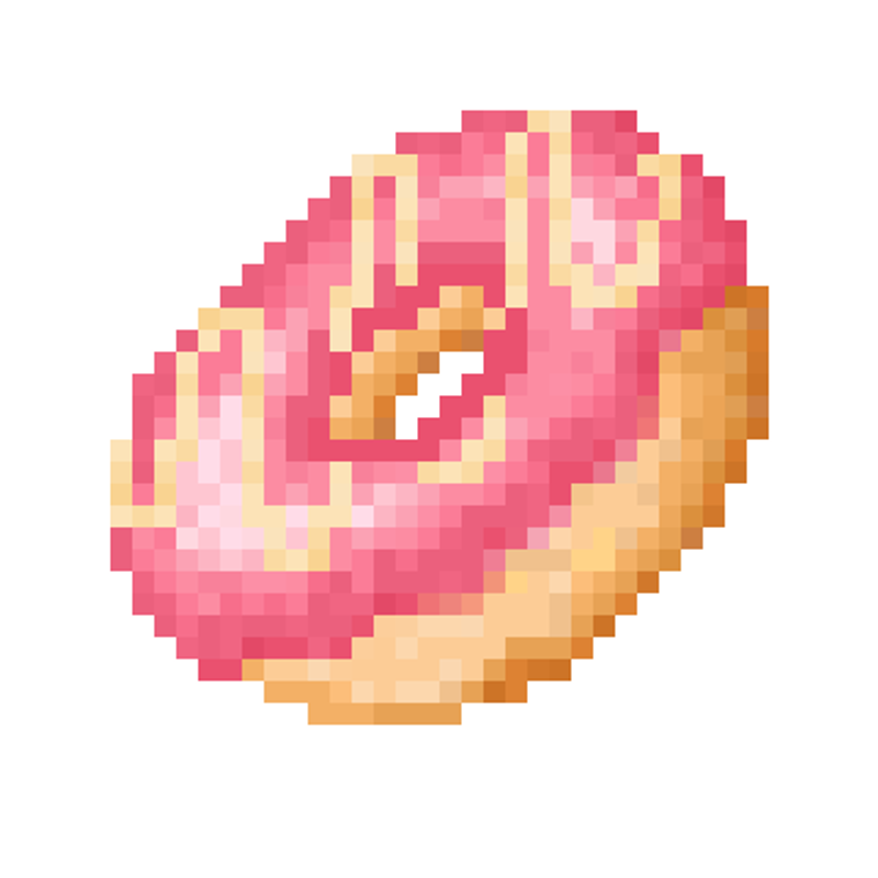 Nft Pink Drizzle Pixel Donut 1/1