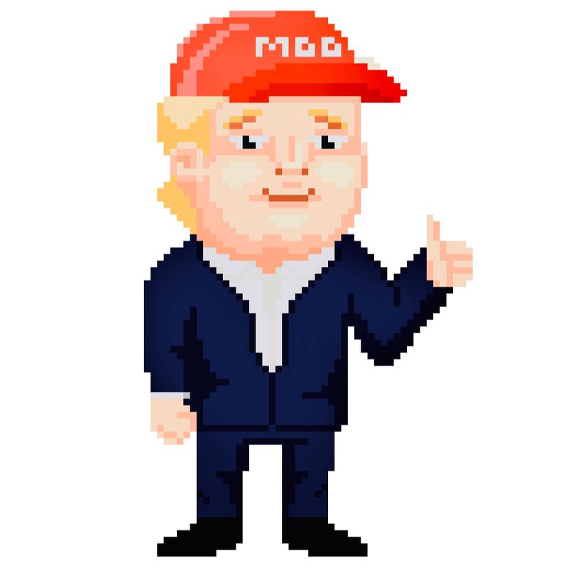 Nft Donald trump maga hat thumb up