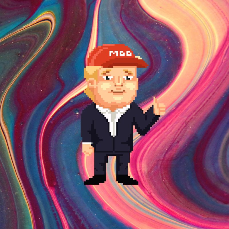 Nft Donald Trump maga hat wavy
