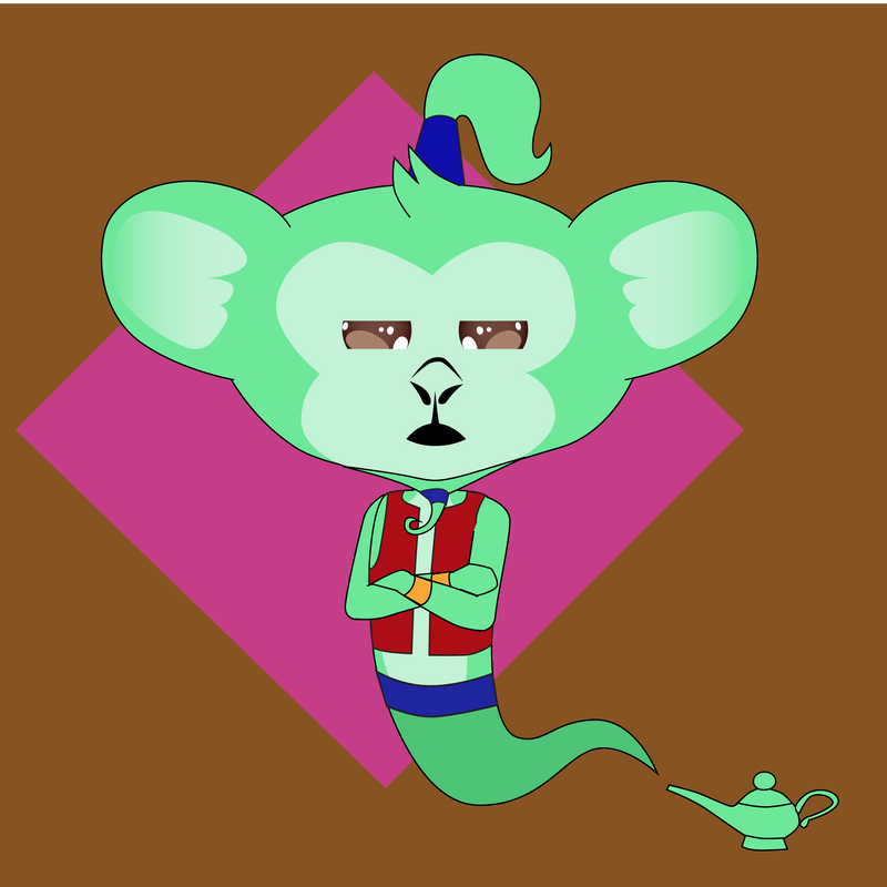 Nft chibi monkey genie 0012