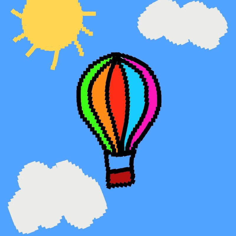 Nft pixel hot air balloon #3