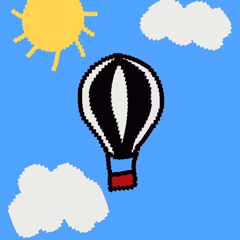 Nft pixel hot air balloon #4