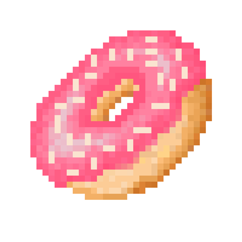 Nft Pink Sprinkles Pixel Donut 1/1