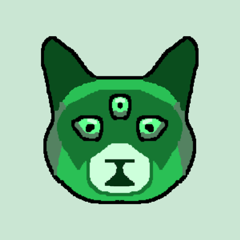 Nft Cat Head #007 - Alien