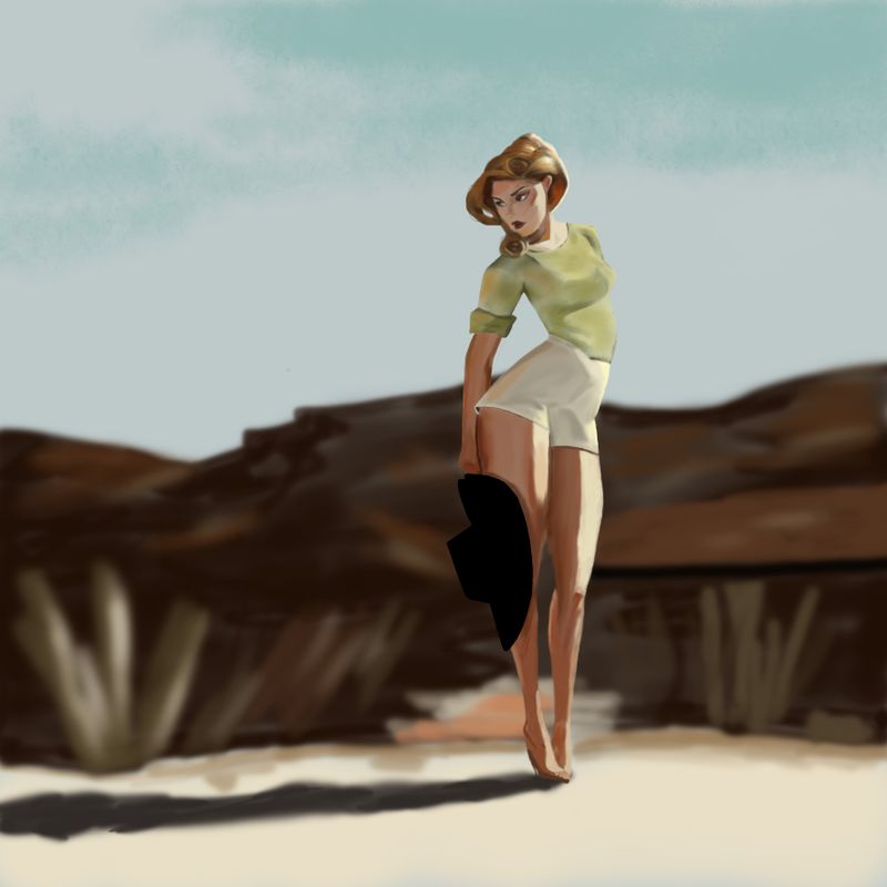 Nft woman in the desert