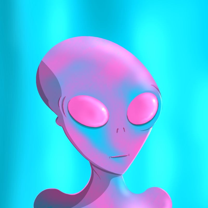 Nft Brain Boi #0020 'Cotton Candy'