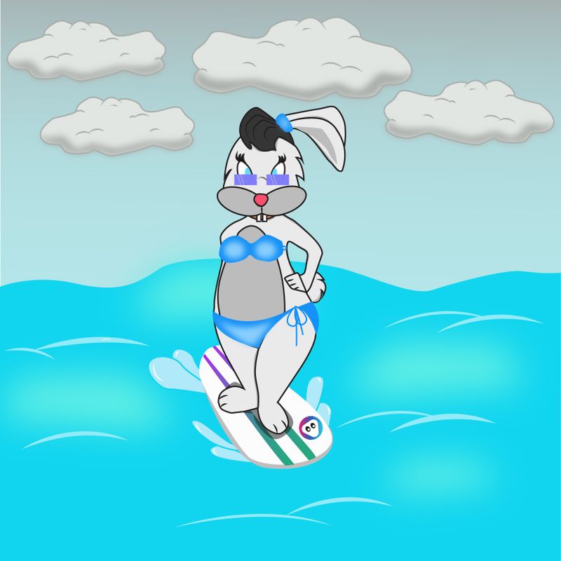 Nft Surfing Bunny #3