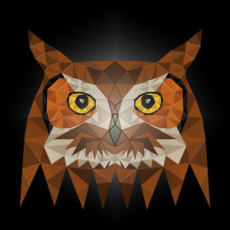 Nft Lowpoly Owl Portrait 