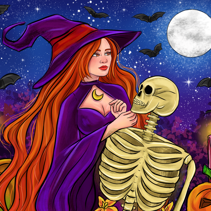Nft The Witch and the skeleton