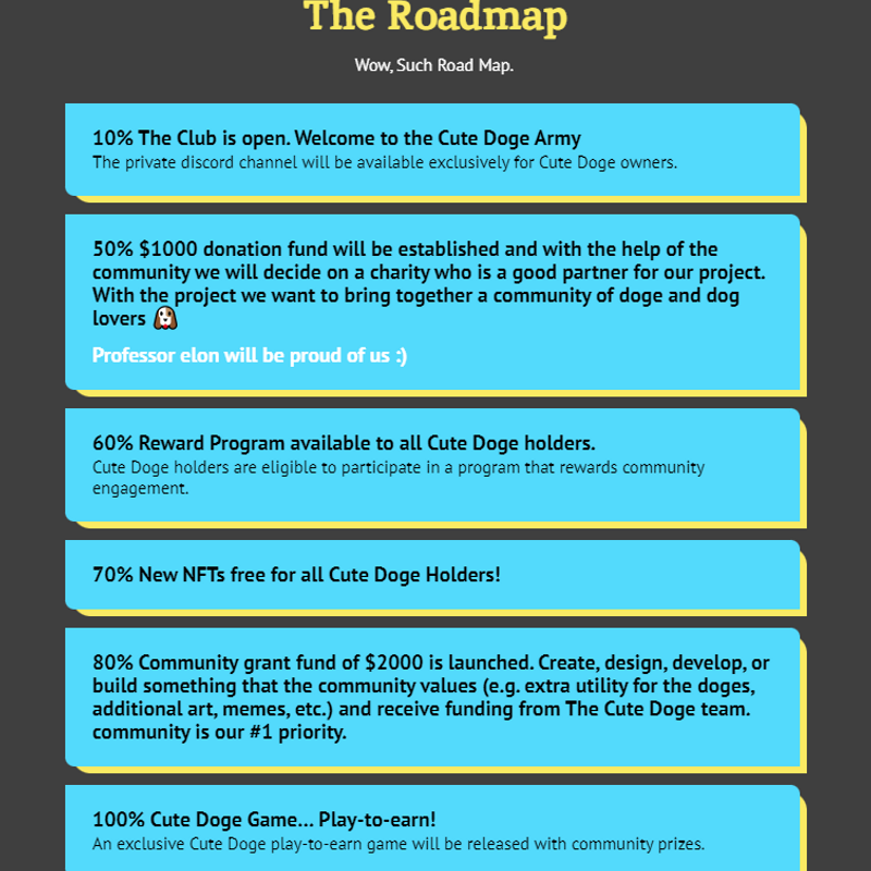 Nft Road Map