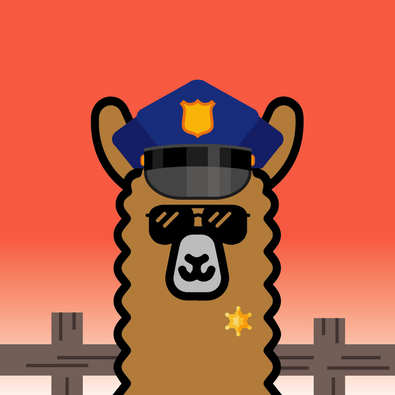 Nft CRYPTO LLAMA POLICEMAN