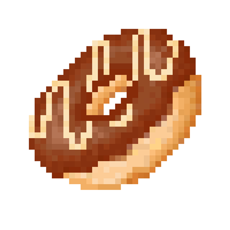 Nft Chocolate drizzle pixel donut