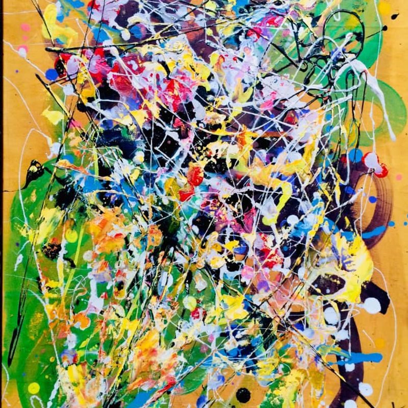 Nft Yellow Orch Abstract