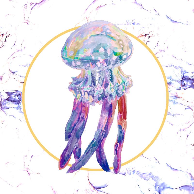 Nft Bright violet jellyfish