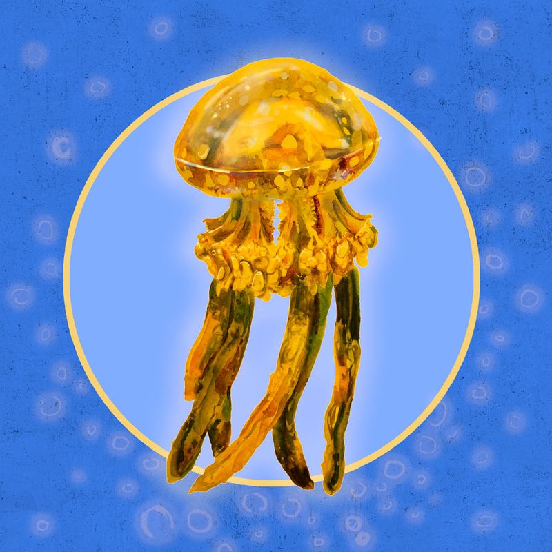 Nft Bright yellow jellyfish