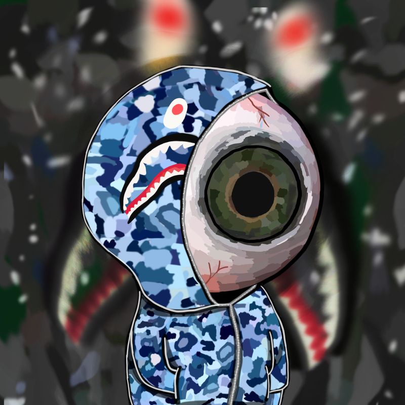 Nft Eyeball #7 zip BAPE