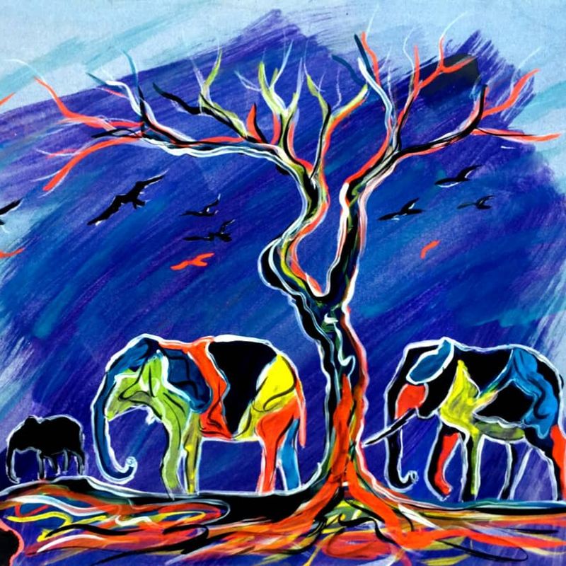 Nft Colourful Elephant