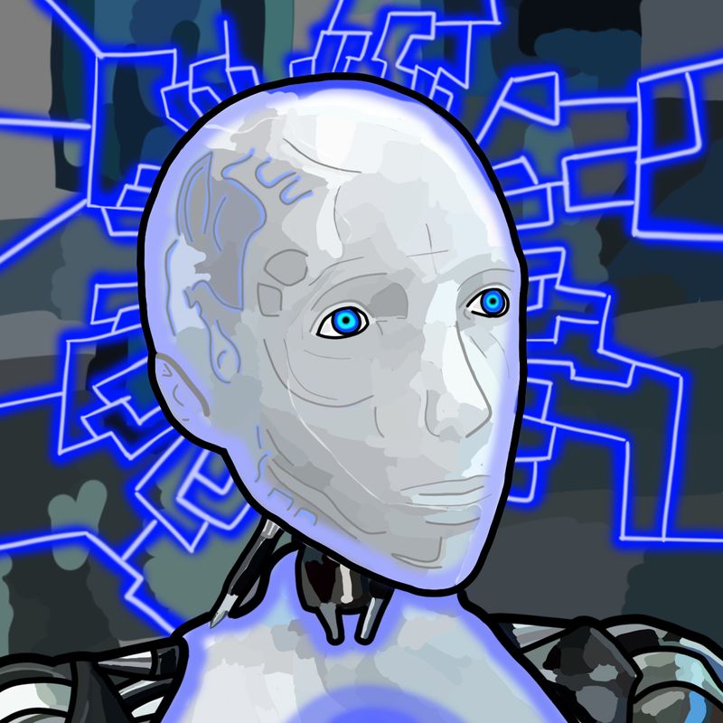 Nft I,Cryptobot #1 Blue Power
