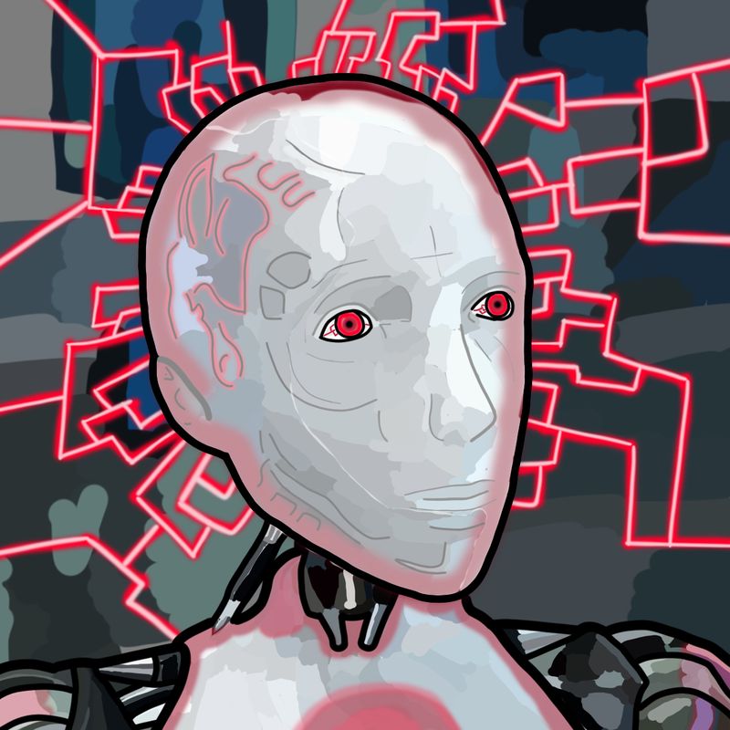 Nft I,Cryptobot #2 Red Power