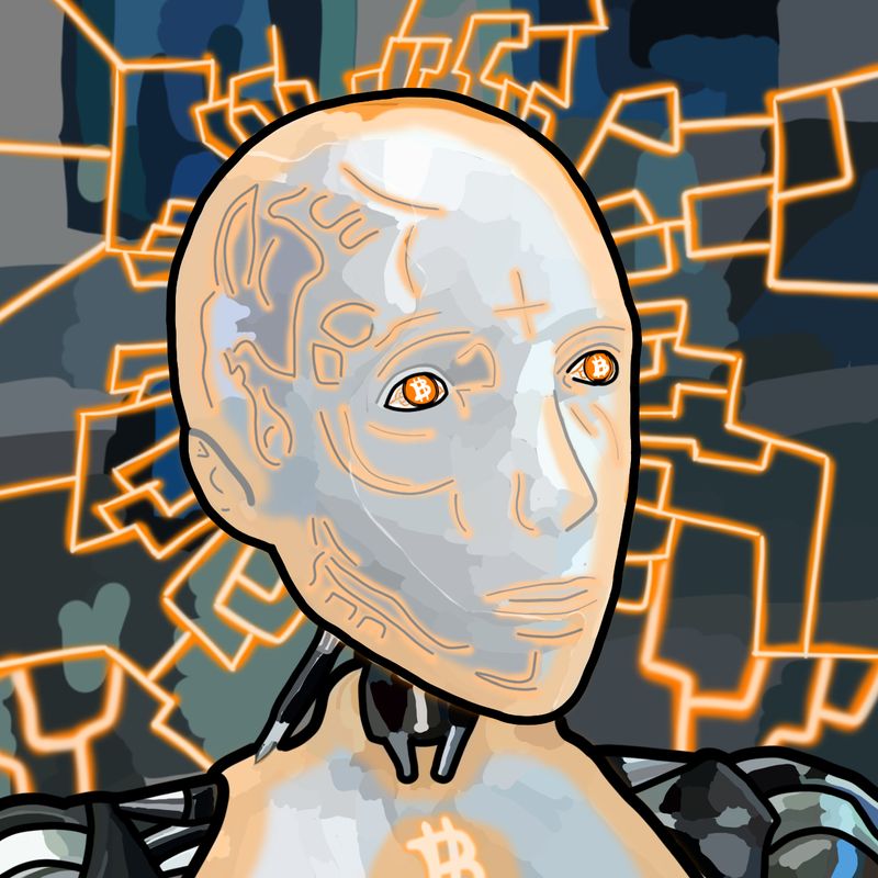 Nft I,Cryptobot #6 Bitcoin Power