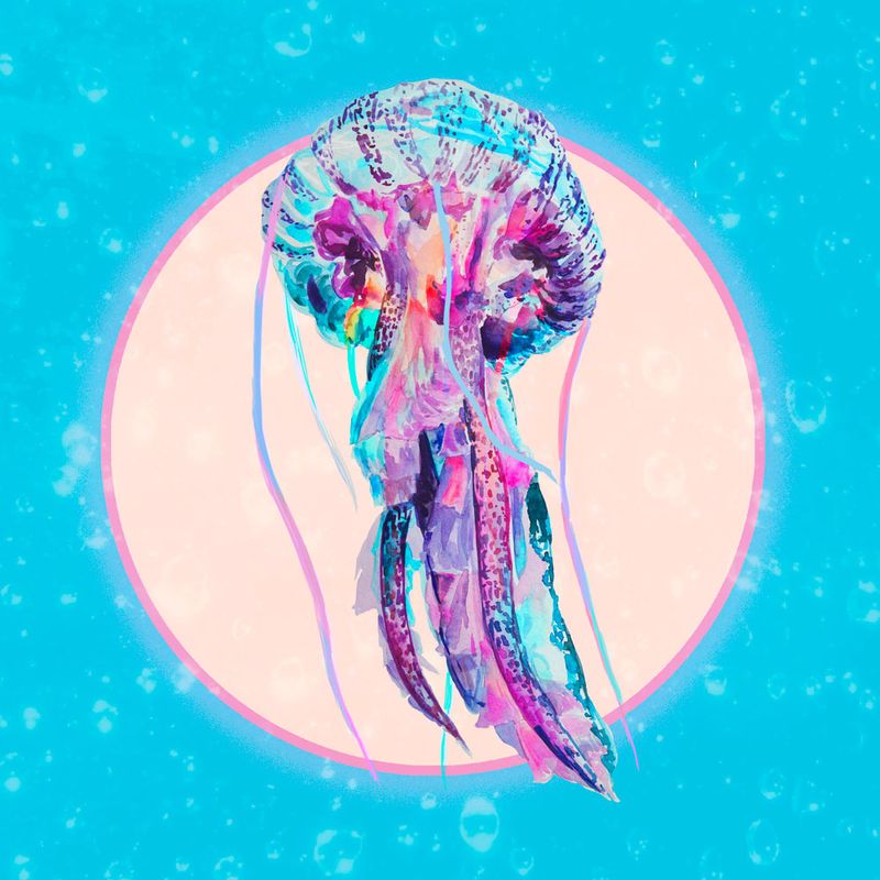 Nft Blue purple jellyfish