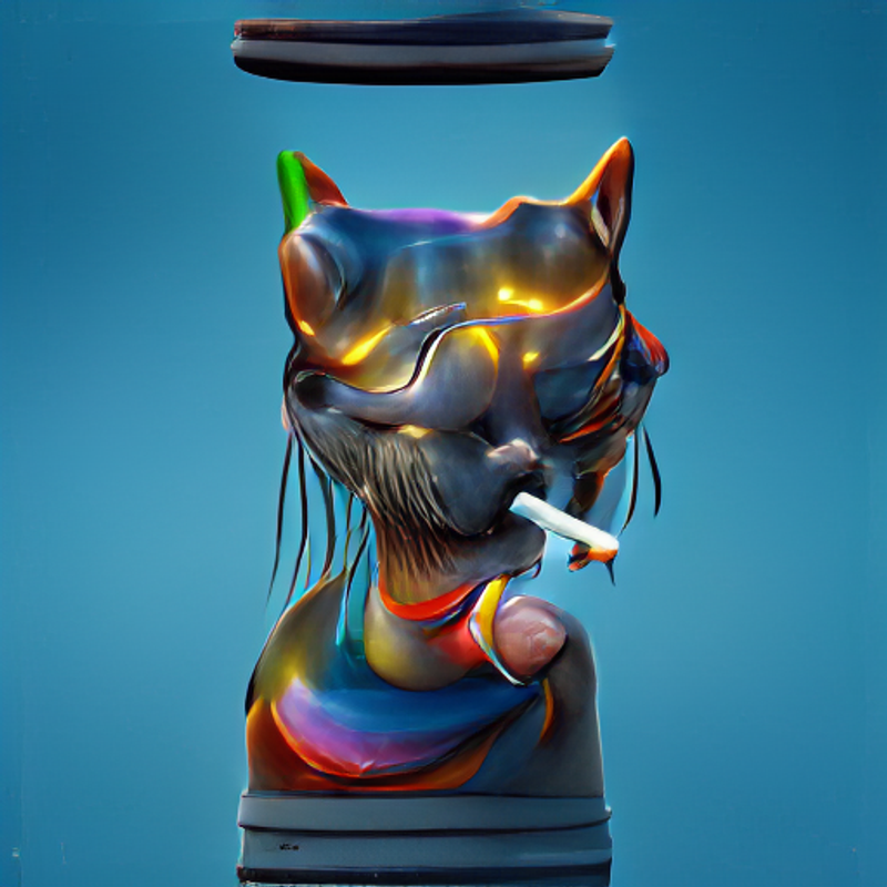 Nft Rainbow Trippy Cat