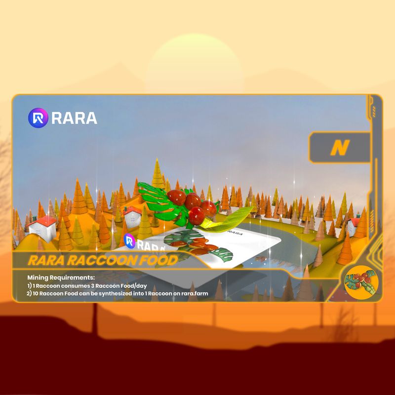 Nft RARA Raccoon Food