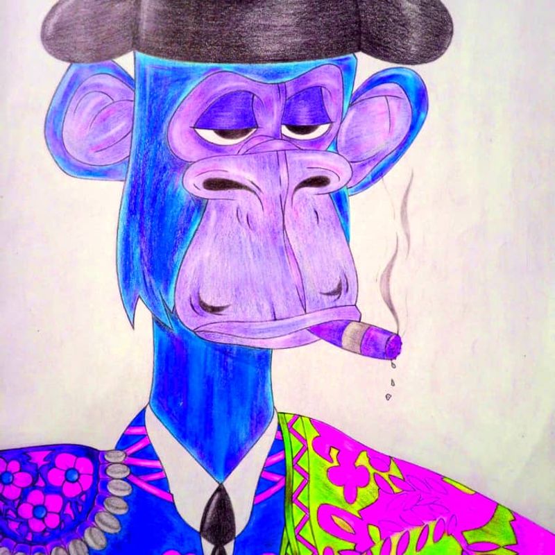 Nft mono torero blue purpure