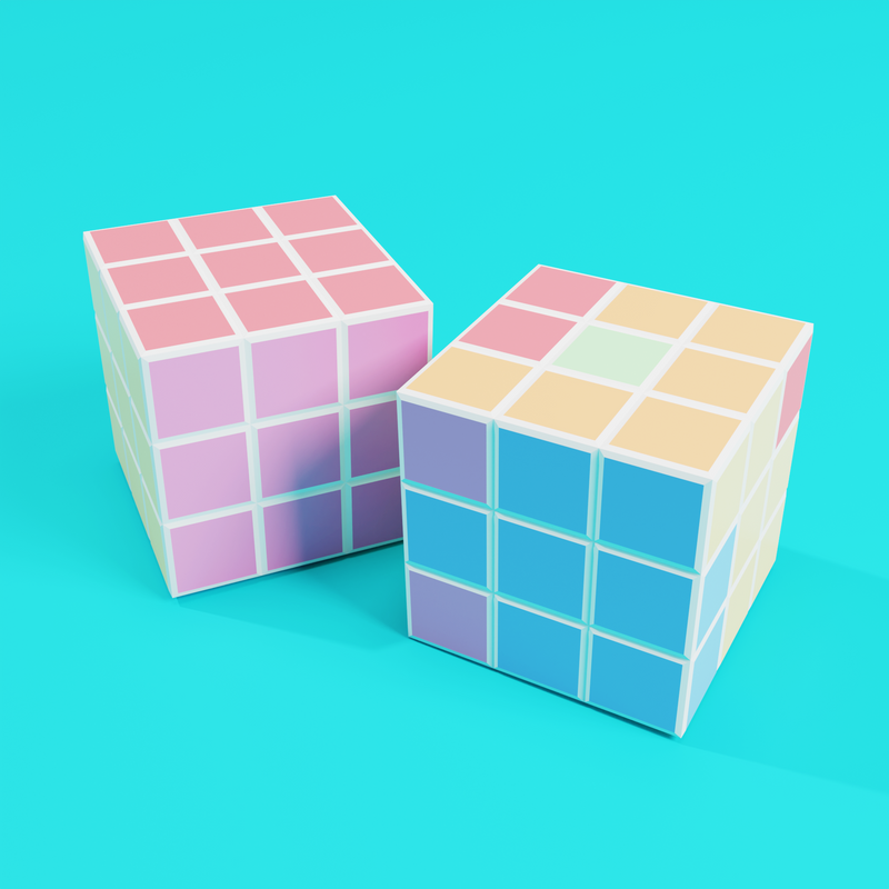Marino Cube Wallpaper Cream/Pink | Fine Decor | Decorating Centre Online