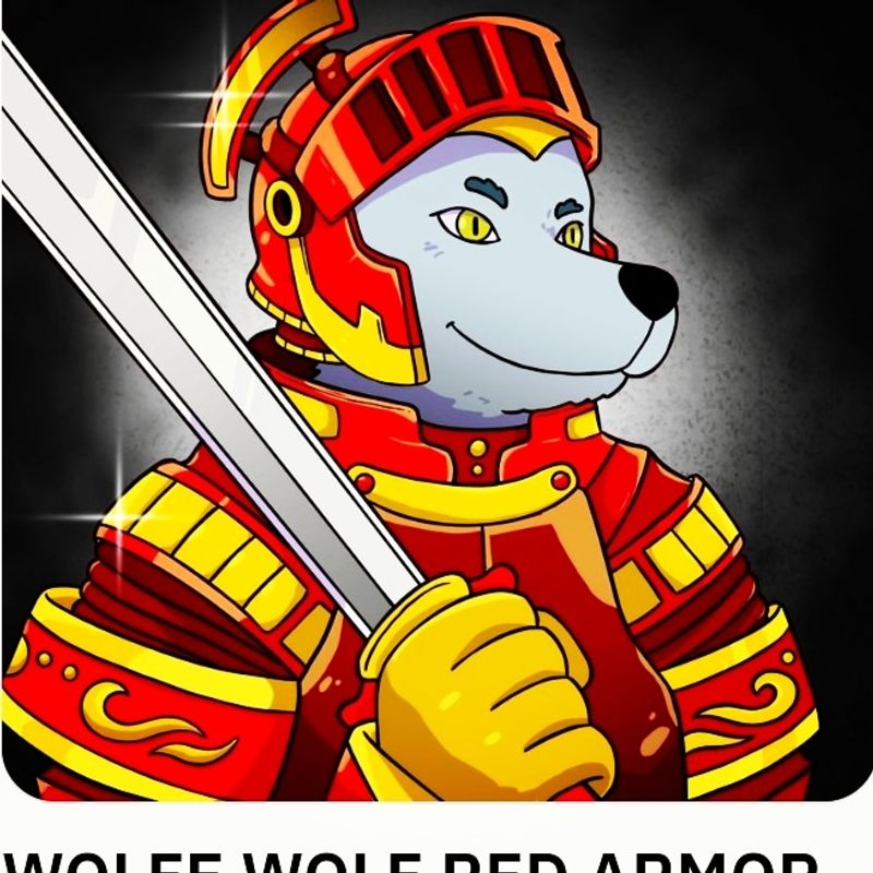 Nft Wolfe Wolf Red Armor