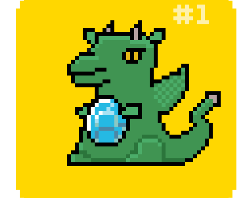 Nft Green Dragon (Gold) #1