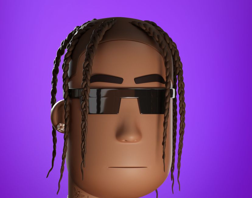 Nft 3D RapPunk #01 - Travis Scott