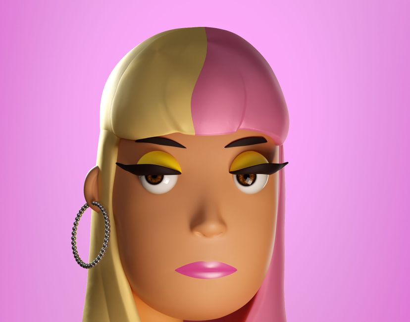 Nft 3D RapPunk #04 - Nicki Minaj