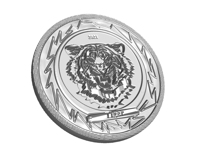 Nft Silver coin - Tiger 1 of 5