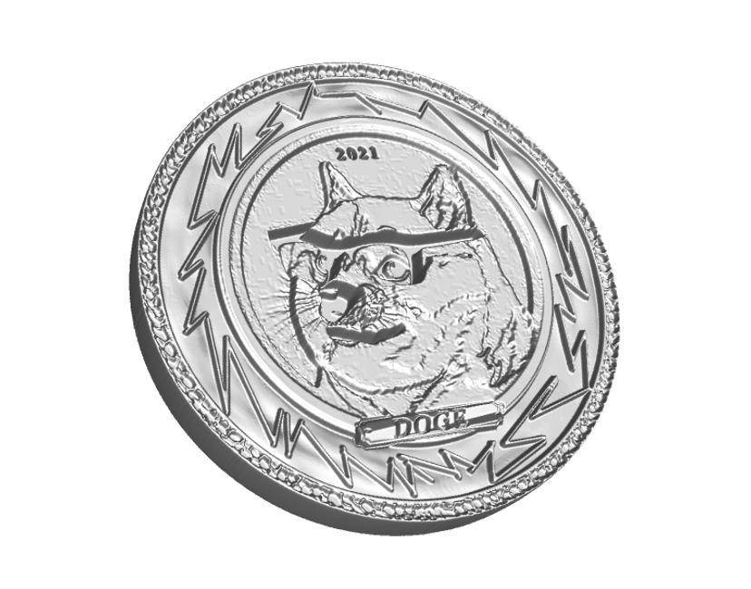 Nft Silver coin - doge 1 of 5