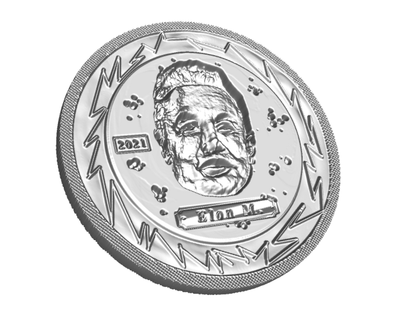 Nft Silver coin -  elon musk 1of5