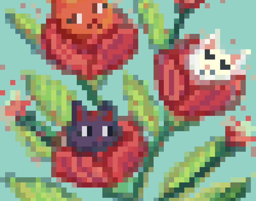 Nft Cats flowers