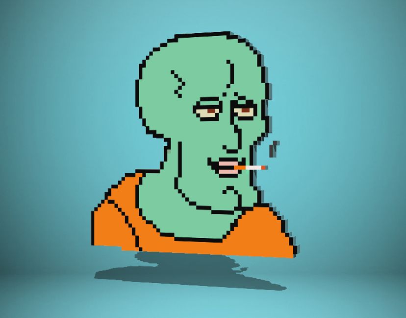 Nft Handsome Squidward #021