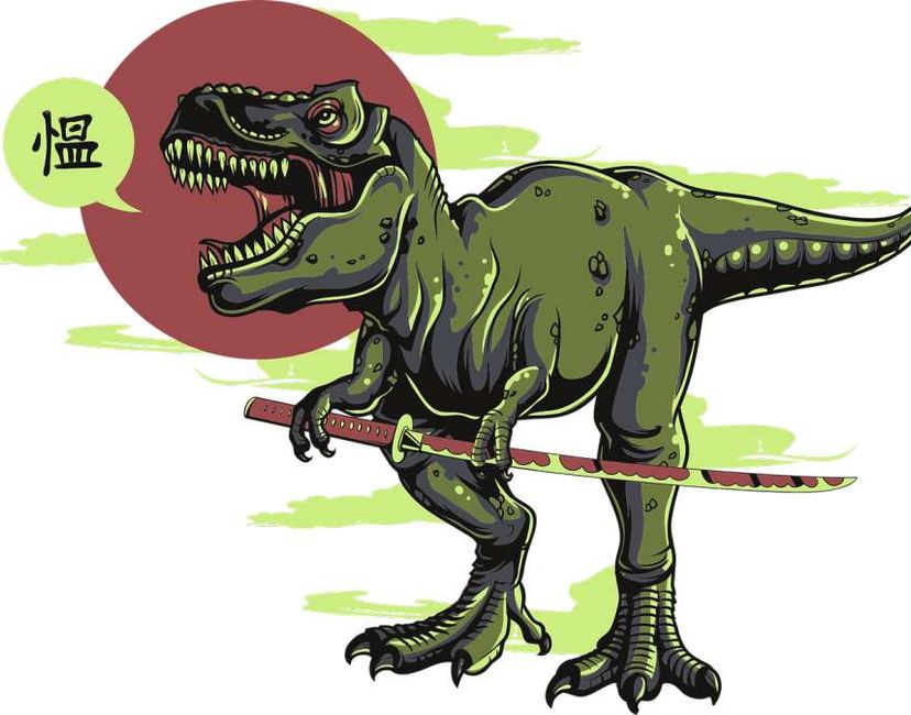 Nft Dino in Katana Form